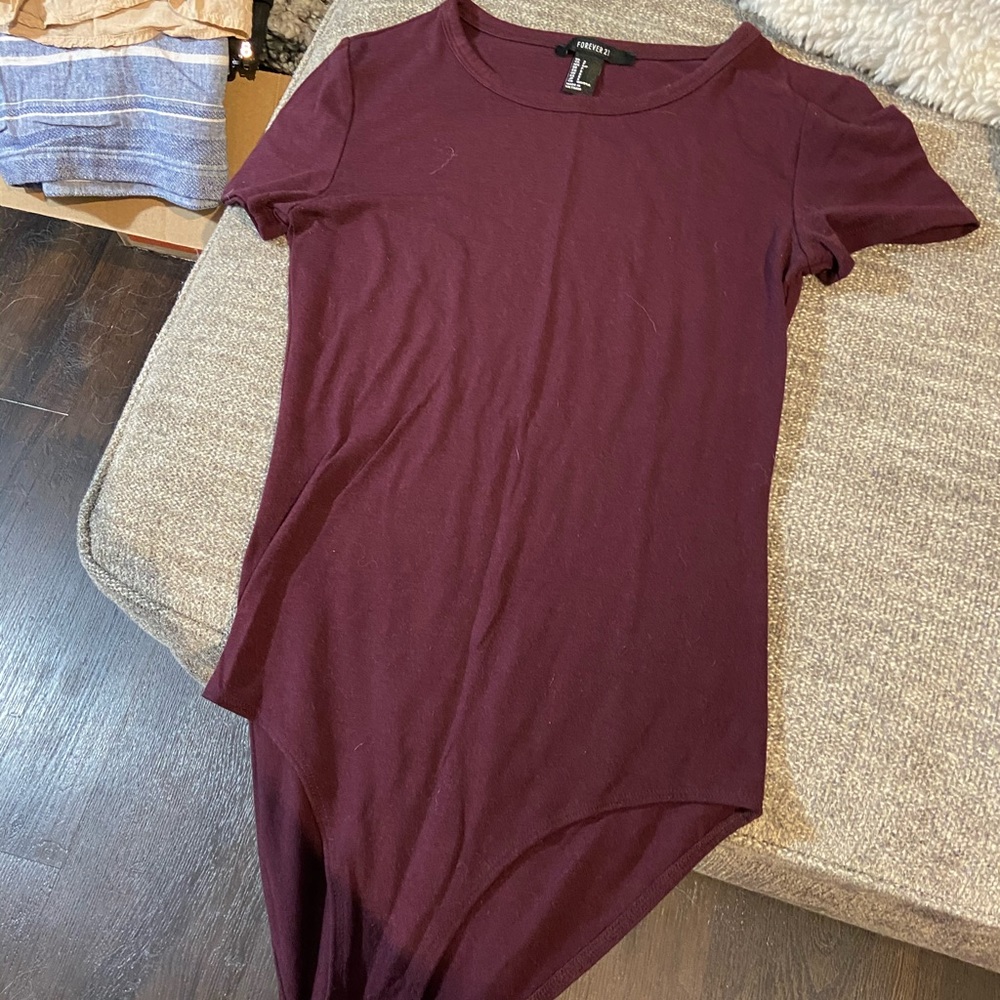 Maroon onesie tshirt from Forever 21